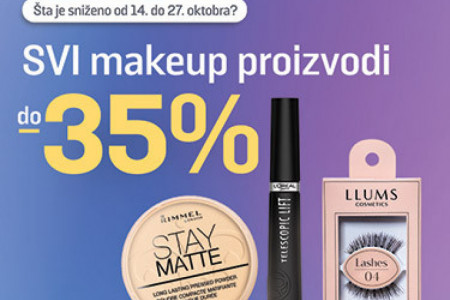 Vaši omiljeni make up proizvodi u Lilly drogerijama po sniženim cenama do čak -35 posto